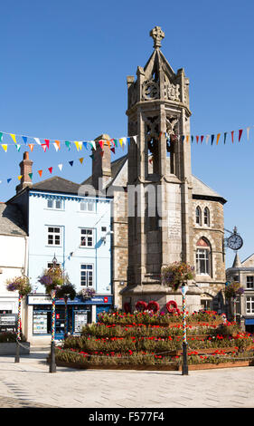 War memorial in market square, Launceston, Cornwall, England, UK Stock Photo