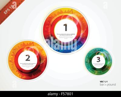 Circle blocks. Product choice or versions. Vector. Stock Vector