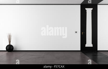 Black and white empty room Stock Photo - Alamy