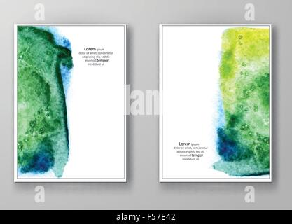 Watercolor design banners Stock Vector