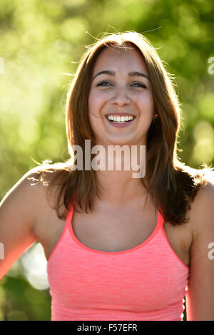 Young woman, portrait, backlight, Germany Stock Photo