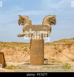 Homa Bird in Persepolis Stock Photo