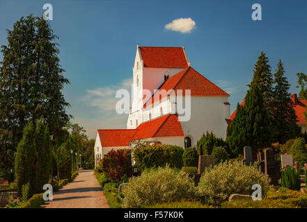 Image of the medieval church and priory at Dalby, Sweden. Stock Photo