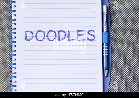 Doodles text concept write on notebook Stock Photo