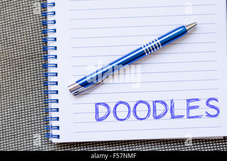 Doodles text concept write on notebook Stock Photo
