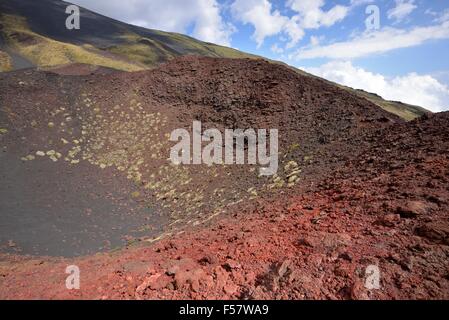 Side crater Monti Calcarazzi, Mount Etna, Sicily, Italy Stock Photo