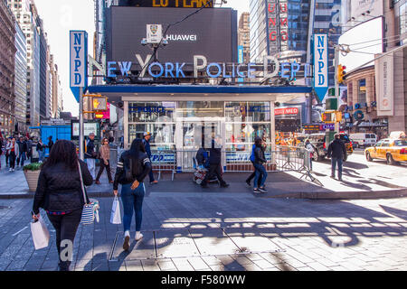 NYPD New York Police Department station Times Square, New York City, United States of America. Stock Photo