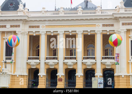Hanoi opera house building located in the french quarter,capital city,Vietnam Stock Photo