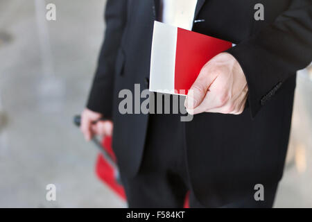 passport control in the airport, business travel and immigration Stock Photo