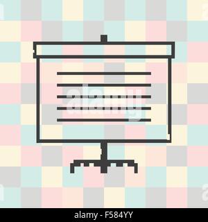 Vector pixel icon screen for presentations Stock Vector
