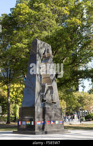 New York Korean War Veterans Memorial, Battery Park, NYC Stock Photo