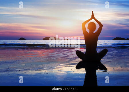 beautiful yoga and meditation background Stock Photo