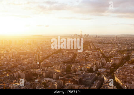 aerial view of Paris, France Stock Photo