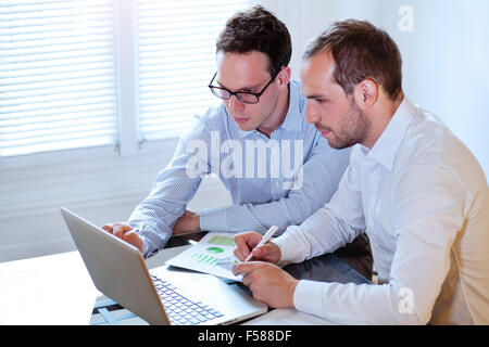 business people working with computer Stock Photo