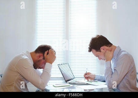 tired business men, financial crisis in business Stock Photo