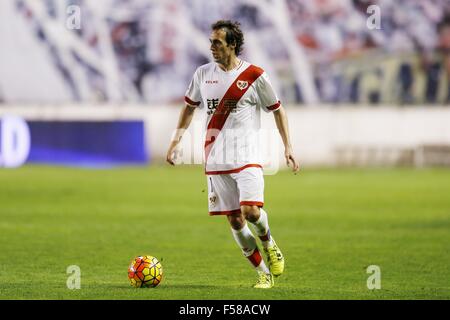 Madrid, Spain. 23rd Oct, 2015. Raul Baena (Rayo) Football/Soccer : Spanish 'Liga BBVA' match between Rayo Vallecano de Madrid 3-0 RCD Espanyol at the Campo de Futbol de Vallecas in Madrid, Spain . Credit:  Mutsu Kawamori/AFLO/Alamy Live News Stock Photo