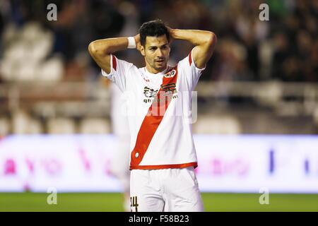 Madrid, Spain. 23rd Oct, 2015. Javi Guerra (Rayo) Football/Soccer : Spanish 'Liga BBVA' match between Rayo Vallecano de Madrid 3-0 RCD Espanyol at the Campo de Futbol de Vallecas in Madrid, Spain . Credit:  Mutsu Kawamori/AFLO/Alamy Live News Stock Photo