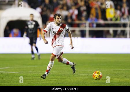 Madrid, Spain. 23rd Oct, 2015. Roberto Trashorras (Rayo) Football/Soccer : Spanish 'Liga BBVA' match between Rayo Vallecano de Madrid 3-0 RCD Espanyol at the Campo de Futbol de Vallecas in Madrid, Spain . Credit:  Mutsu Kawamori/AFLO/Alamy Live News Stock Photo