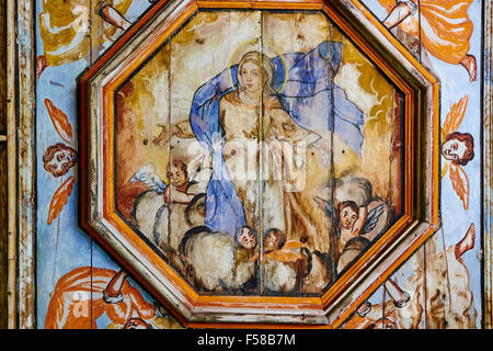 Croatia, Adriatic coast, Istria, Beram, frescoes of the church of St Mary, ceiling Stock Photo