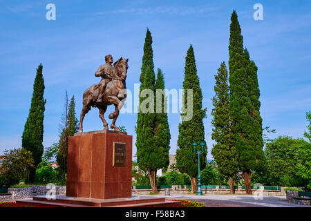 Montenegro, central region Podgorica capital city, statue of Nicolas 1 Stock Photo