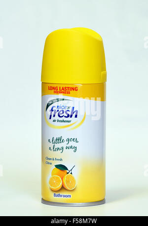 Nice 'n' Fresh Air Freshener Aerosol. Stock Photo