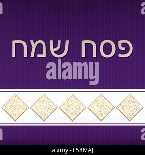 Happy Passover card in vector format. Stock Vector