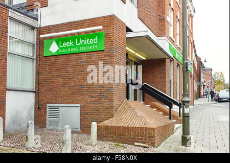 Leek United Building Society, in Leek Stock Photo