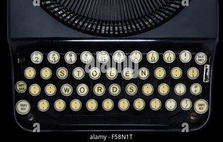 Remington keyboard Stolen Words Stock Photo