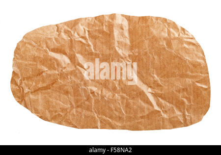 crumpled paper  isolated on white Stock Photo