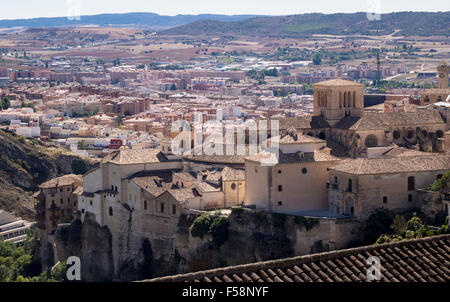 Rooftops of town of Cuenca in Castilla-La Mancha, Spain, Europe Stock Photo