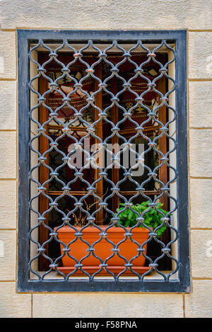 Decorative Wrought Iron Burglar Bars Stock Photo - Alamy