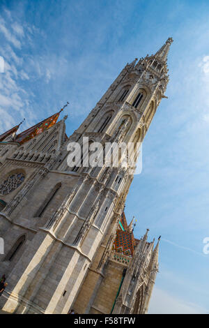 The Matthias Church at the Fisherman's Bastion, Budapest, Hungary. Stock Photo