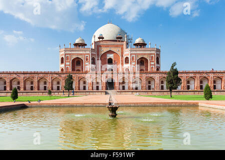 Delhi, India - 19 September, 2014:  Daytime view of Humayun's Tomb, UNESCO World Heritage on 19 September 2014, Delhi, India. Stock Photo