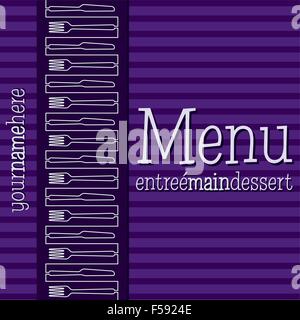 Retro inspired menu with a modern touch in vector format. Stock Vector