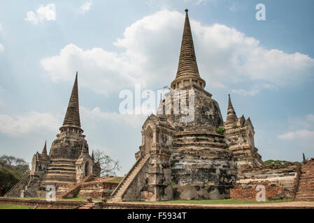 Pagodas of Wat Phra Si Sanphet, Ayutthaya, Thailand Stock Photo