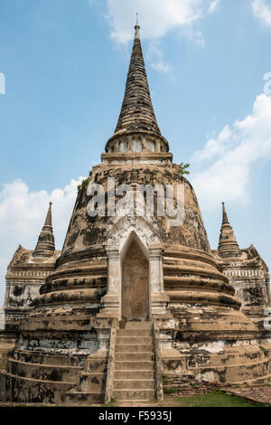 Buddhist temple, pagodas of Wat Phra Si Sanphet, Ayutthaya, Thailand Stock Photo