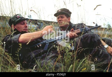 war in ex Yugoslavia, Slovenian militia during the independence war of July 1991 Stock Photo