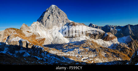 Mountain peak panoramic. Stock Photo