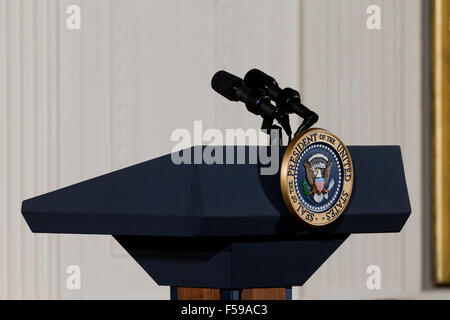 US Presidential podium - USA Stock Photo - Alamy