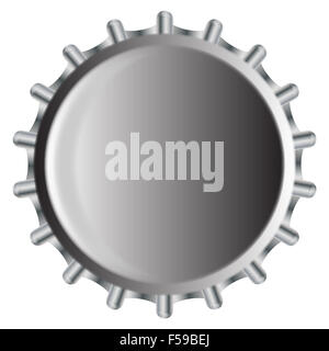 A typical metal glass bottle cap Stock Photo