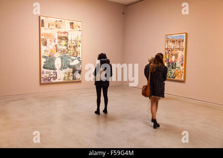 Robert Rauschenberg exhibition at the Pace Gallery In Chelsea, New York City, United States of America. Stock Photo