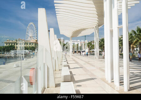 El Palmeral de las Sorpresas promenade at the port. Málaga, Andalusia, Spain Stock Photo
