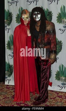 New York, NY, USA. 30th Oct, 2015. Nancy Hunt, Nile Rodgers at arrivals for New York Restoration Project's 20th Anniversary Hulaween Party, The Waldorf-Astoria, New York, NY October 30, 2015. Credit:  Lev Radin/Everett Collection/Alamy Live News Stock Photo