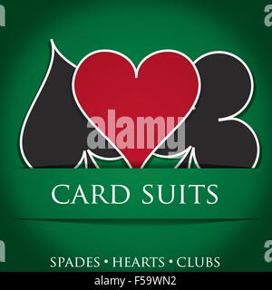 Playing card suit background in vector format. Stock Vector