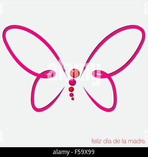 Cut out butterfly card with gems in vector format. Stock Vector