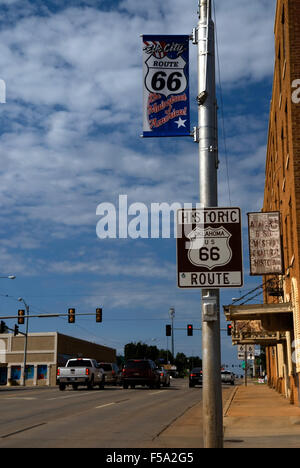 Street view Elk City Oklahoma USA Stock Photo