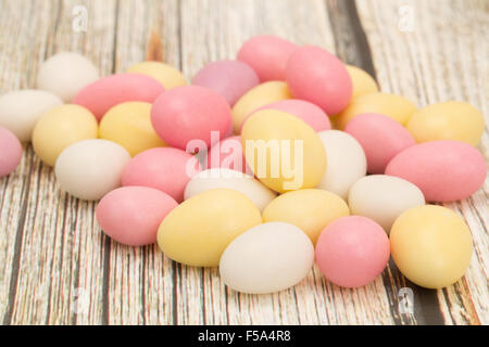 Multi-coloured sugared almond candies - studio shot Stock Photo