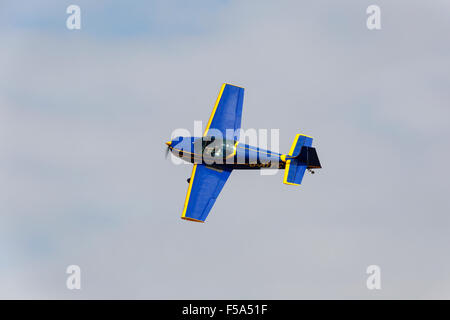 Druine (Rollason) D62B Condor G-AYFC in flight over Breighton Airfield Stock Photo