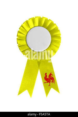 Award ribbon isolated on a white background, Wallonia Stock Photo