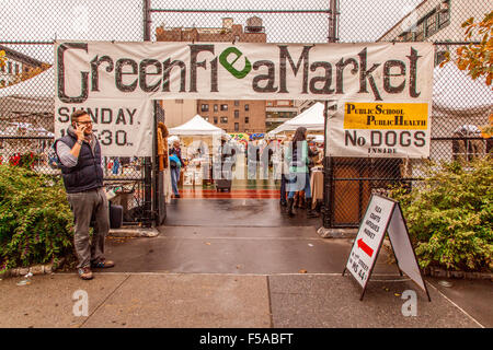 GreenFlea flea market, Upper West Side of Manhattan, New York City, United States of America. Stock Photo